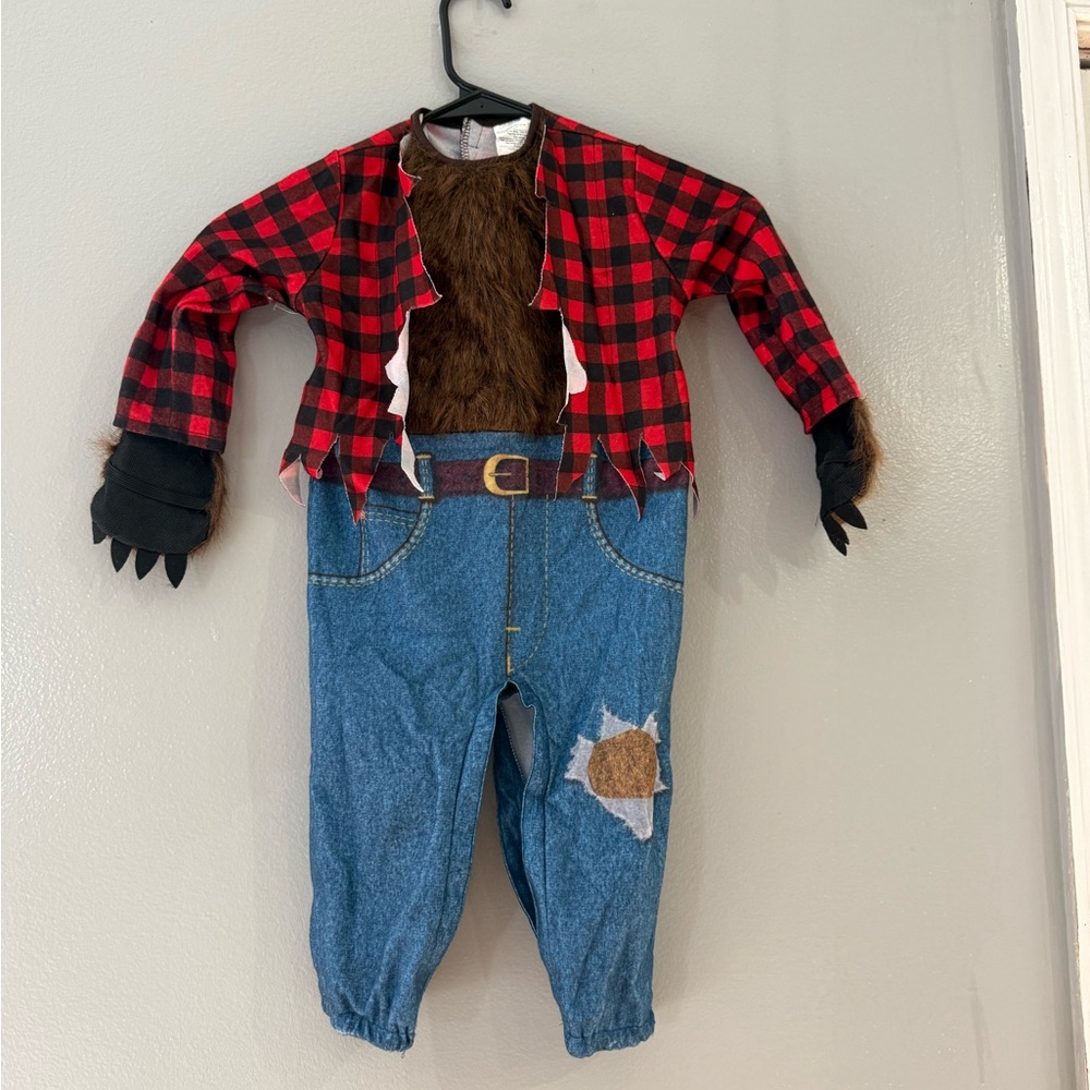 Kids Werewolf Costume - Red and Blue